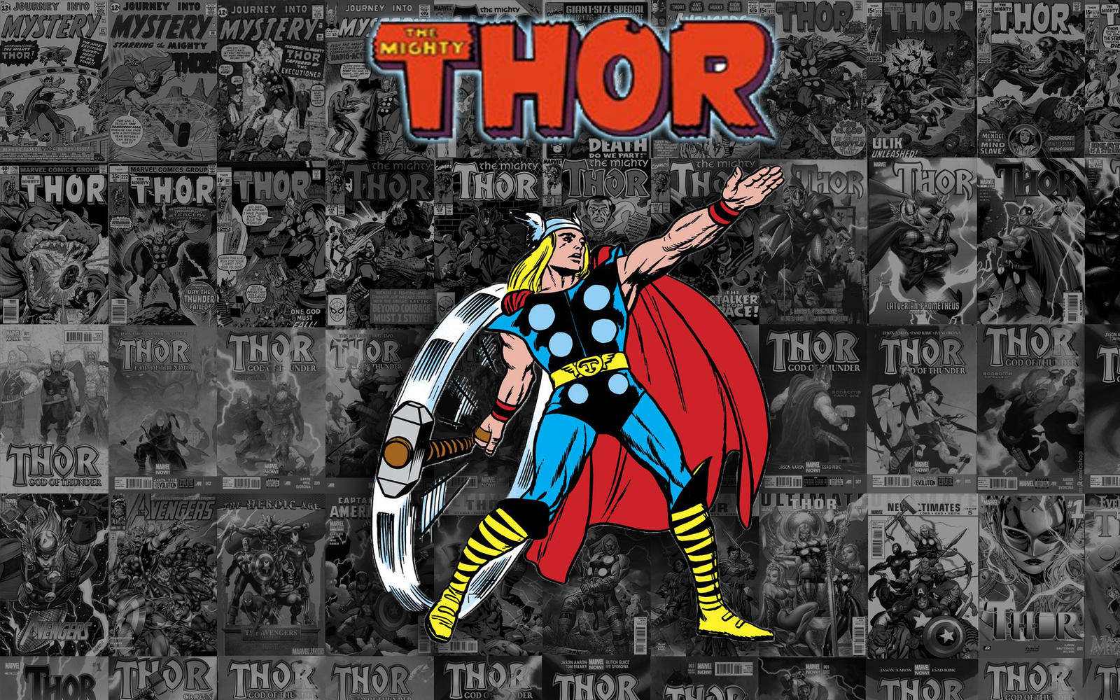 Animated Thor Superhero Poster Wallpaper