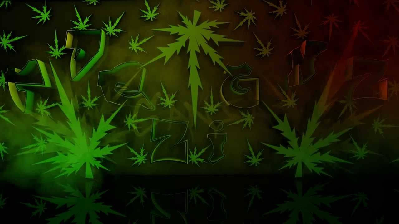 Animated Weed Leaves Wallpaper