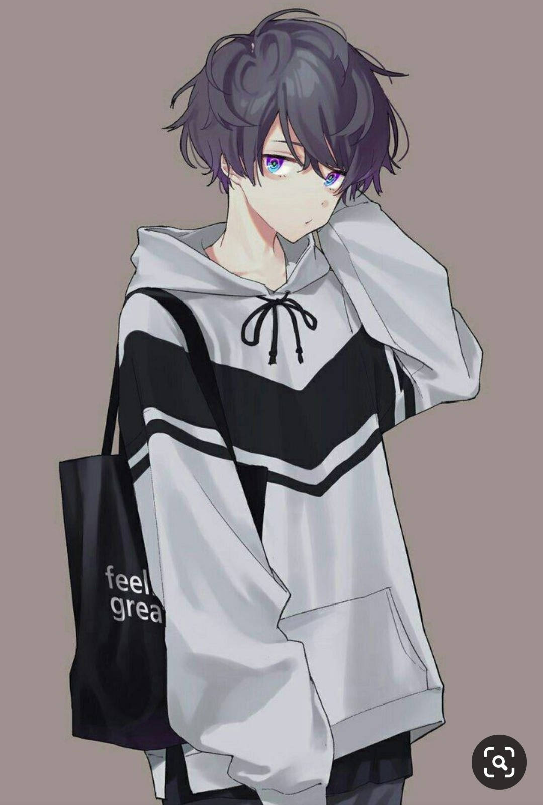 Anime Boy Dark Oversized Hoodie Wallpaper