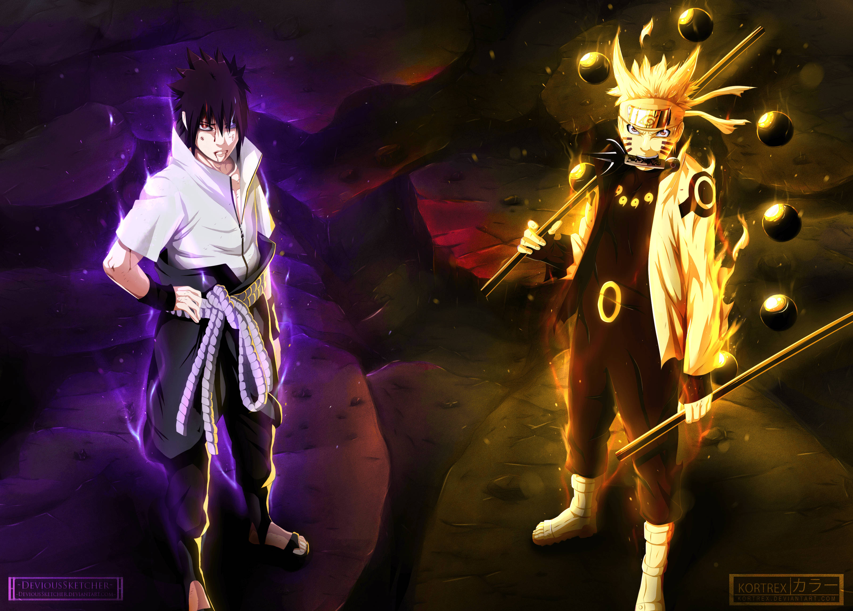 Anime Naruto And Sasuke Chakra Wallpaper