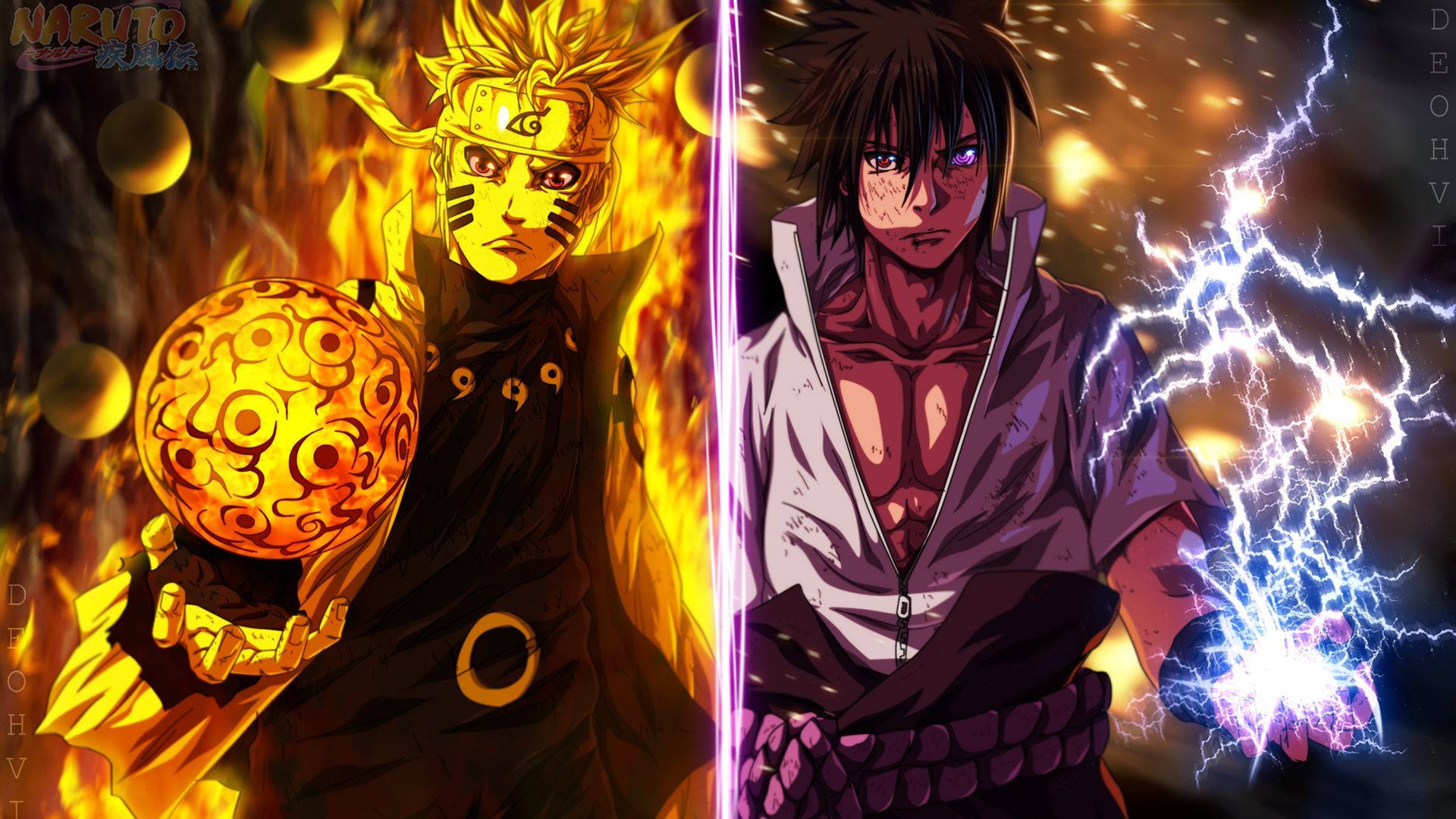 Anime Naruto And Sasuke Sage Art Wallpaper