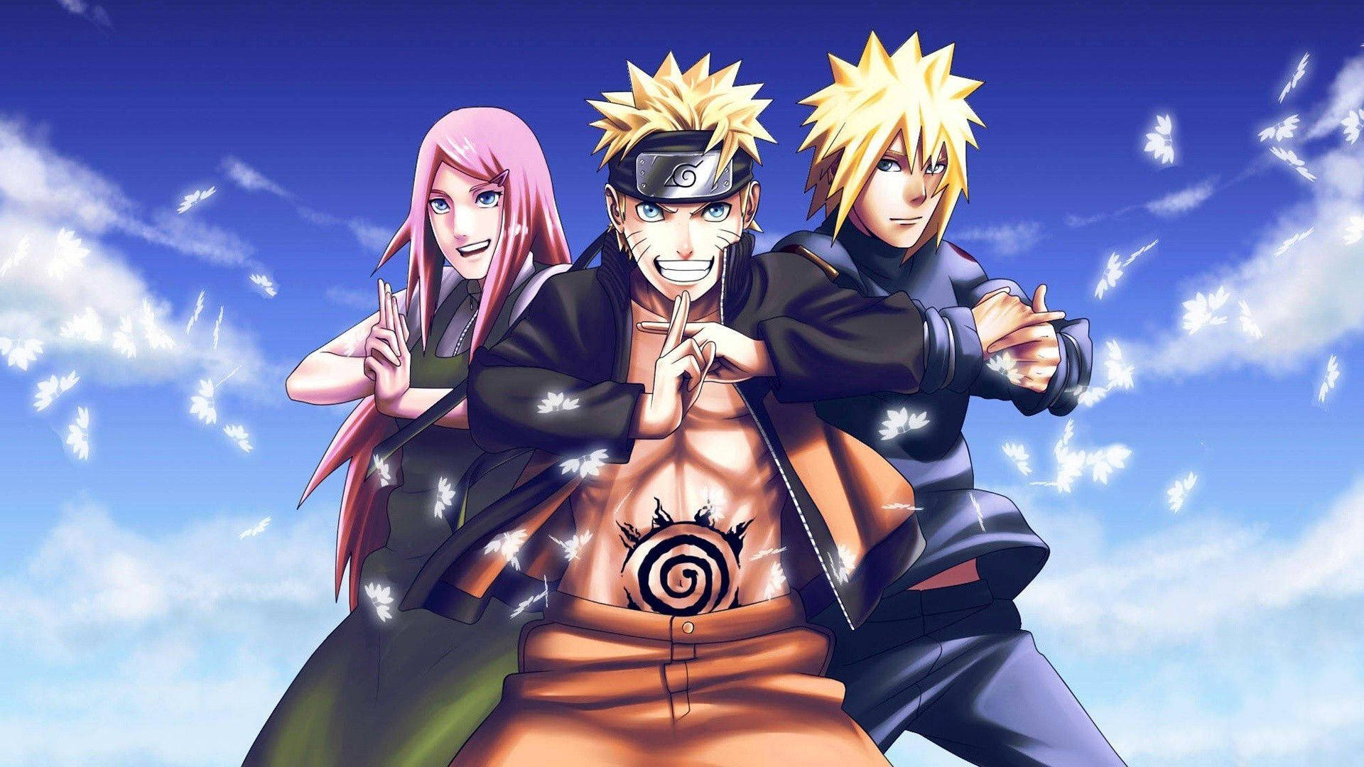 Anime Naruto With Sakura And Minato Wallpaper