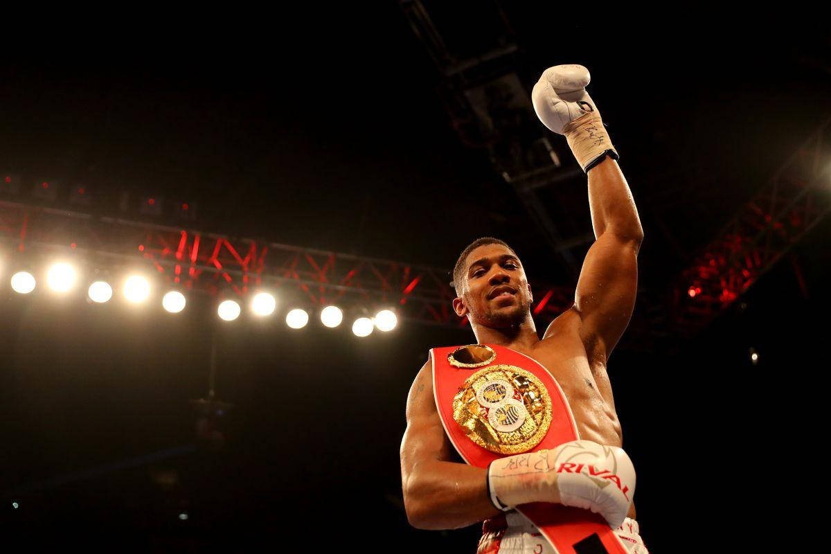 Anthony Joshua Fist Up Belt Wallpaper