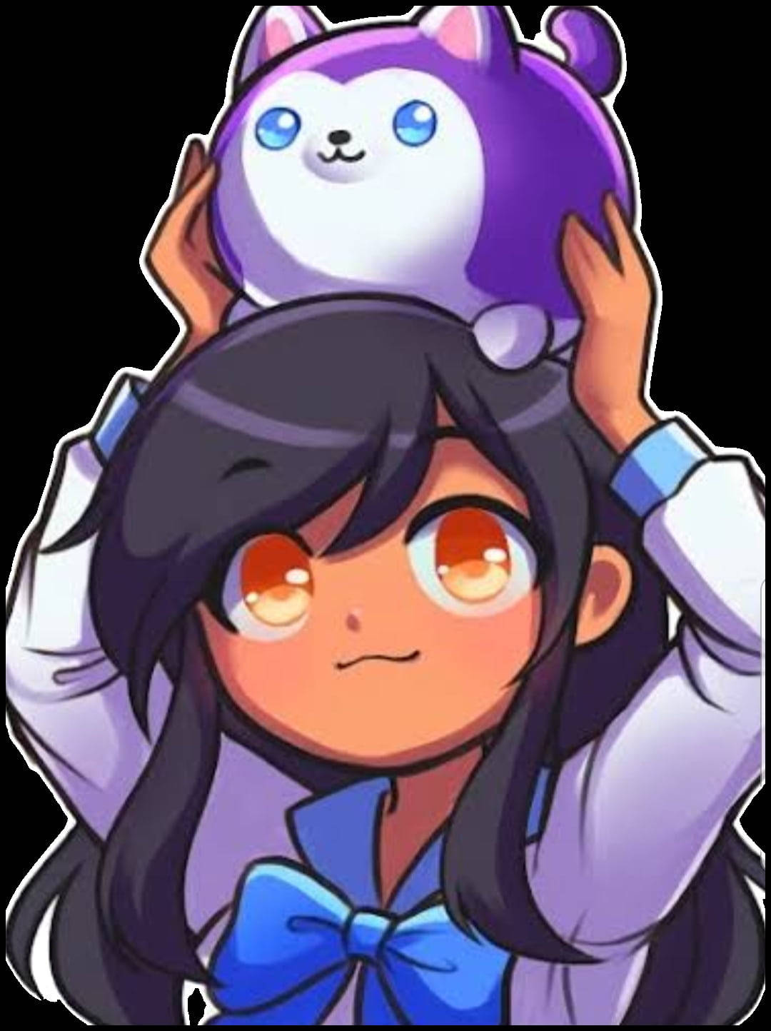 Aphmau And Cute Plush Wolf Wallpaper