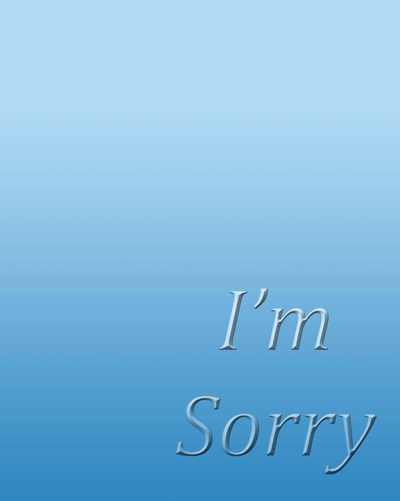 Apology Message Blue Background Wallpaper