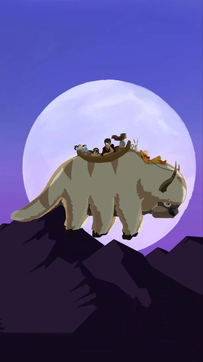 Appa Flying Over The In Avatar Wallpaper