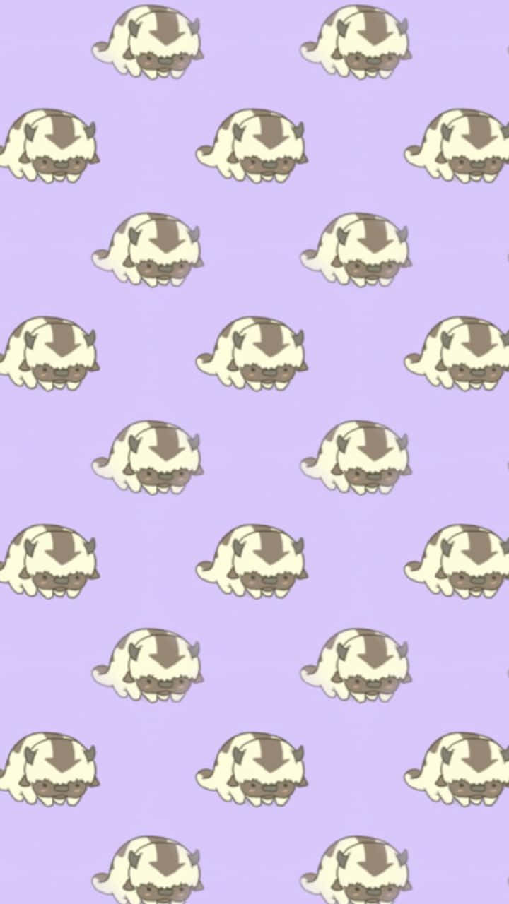 Appa From Avatar Pattern Wallpaper