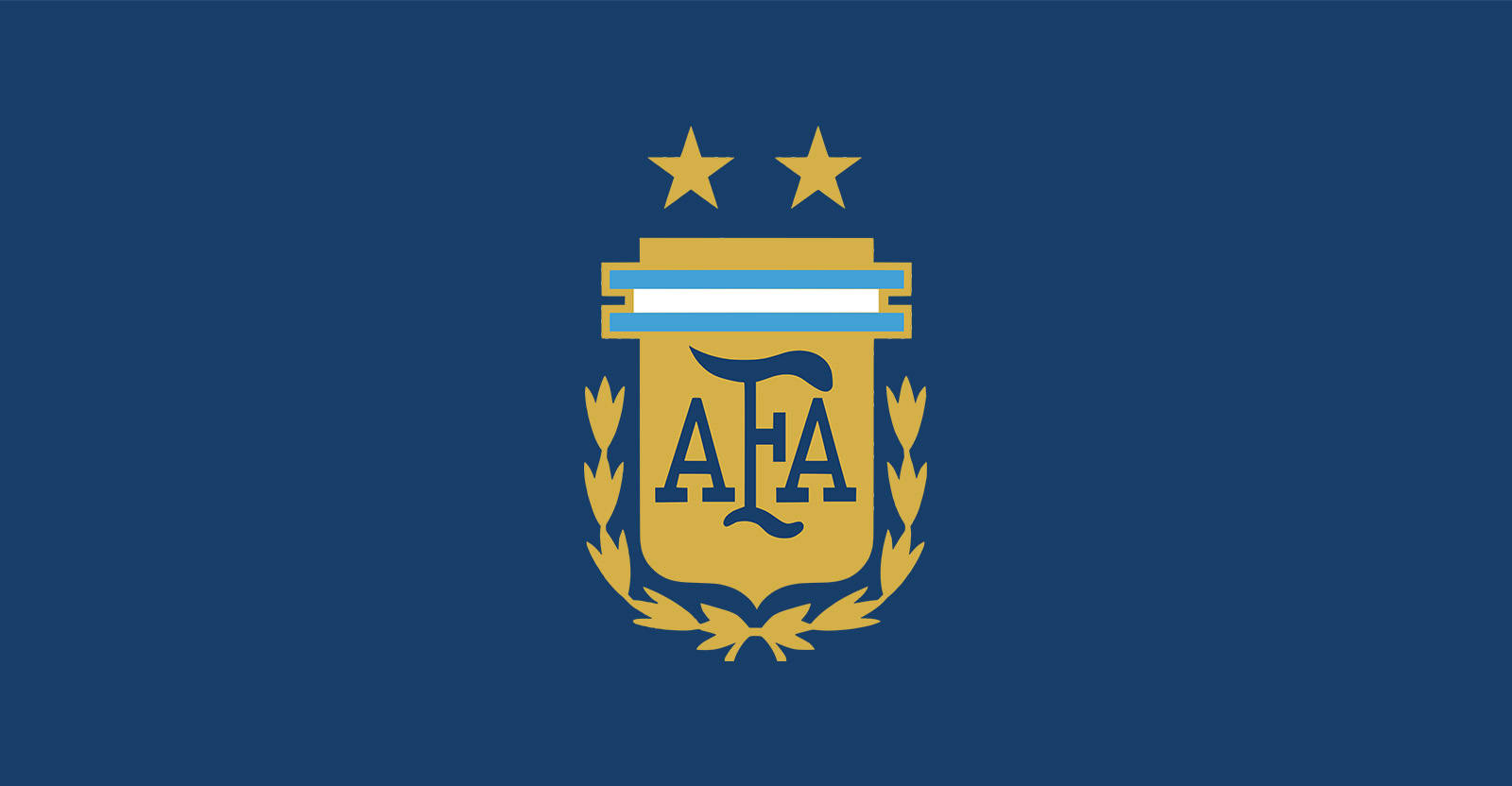 Argentina National Football Team Emblem On Blue Wallpaper