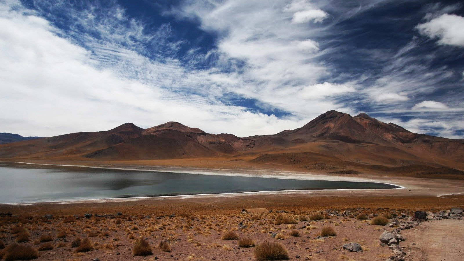 Arid Lake Full Hd 1600x900 Wallpaper