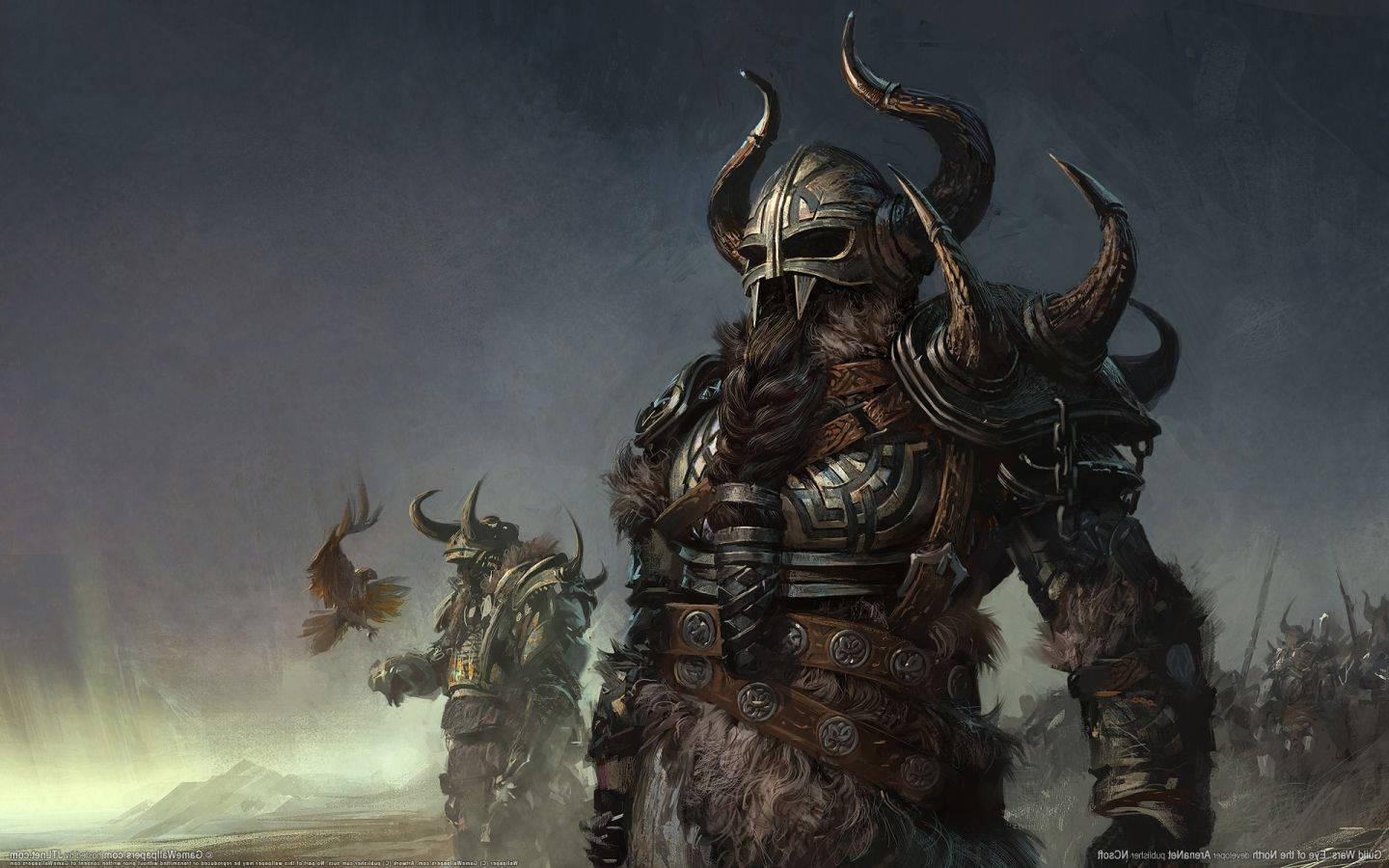 Armor-clad Viking Warriors Wallpaper
