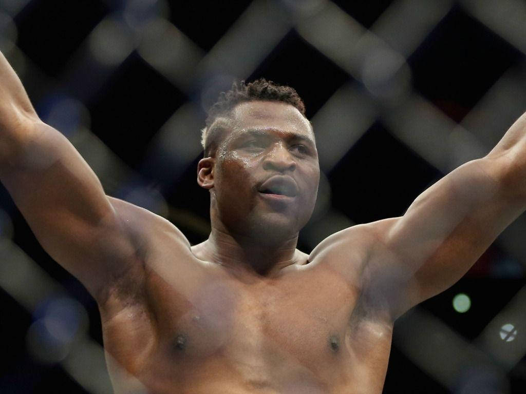 Arms Up Francis Ngannou Wallpaper