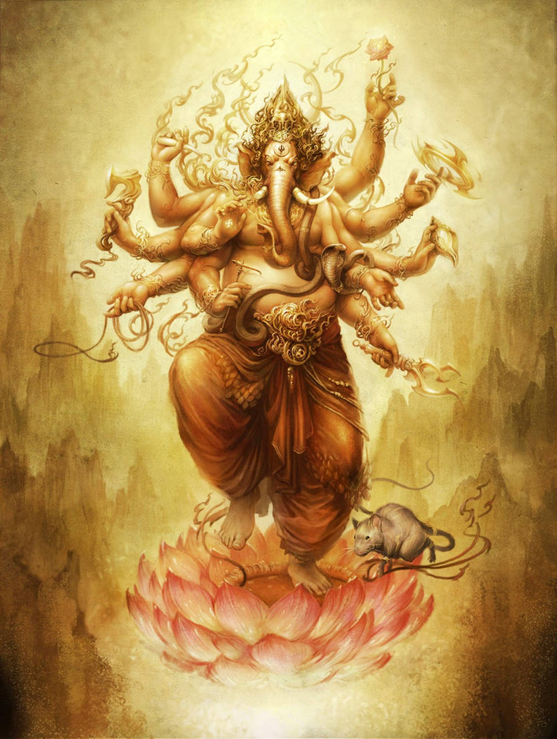 Art Piece Of Ganesh Mobile Wallpaper