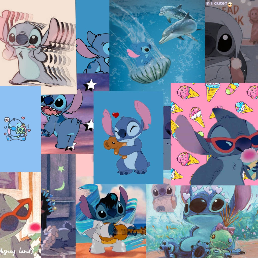 Artwork Of Stitch Collage Wallpaper