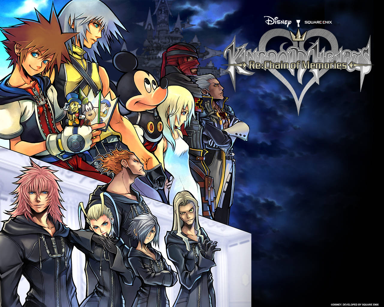 Artwork With Kingdom Heart Logo Display Wallpaper