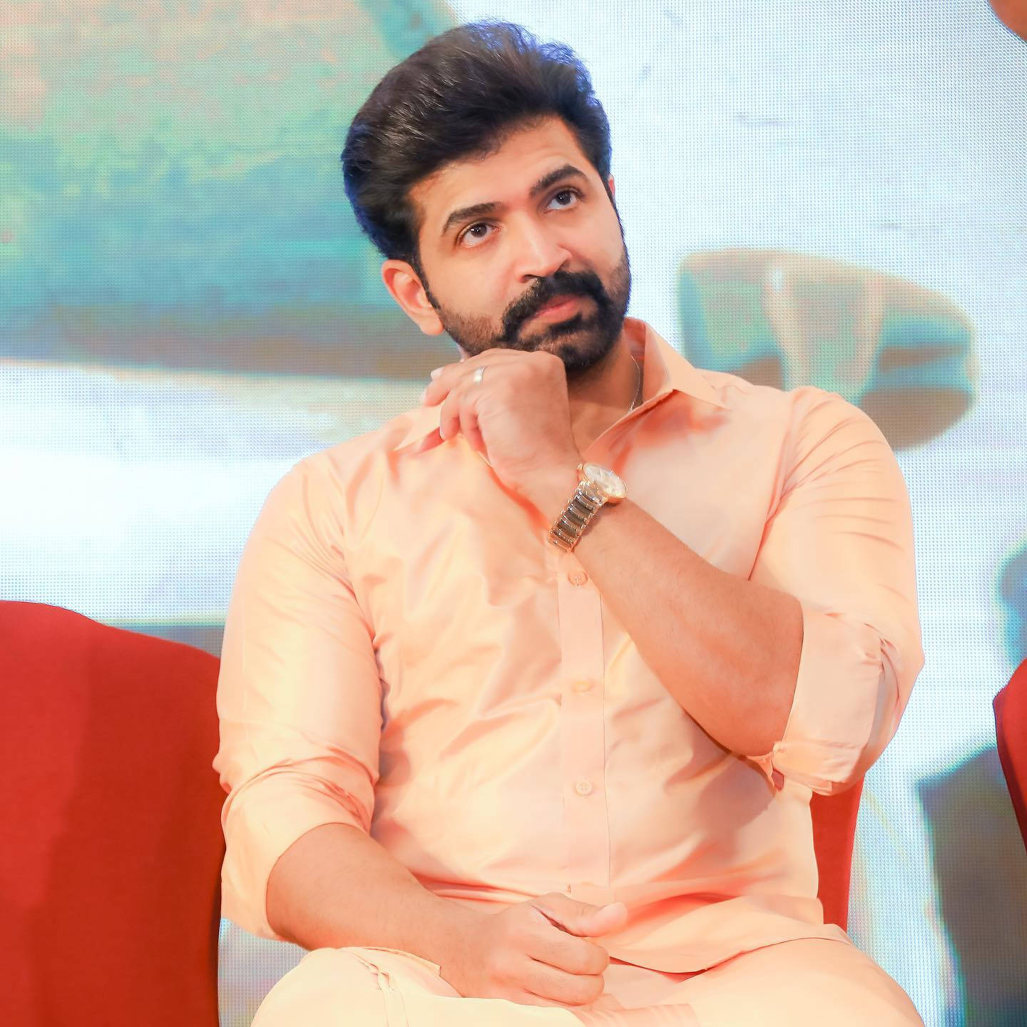 Arun Vijay Light Orange Shirt Wallpaper