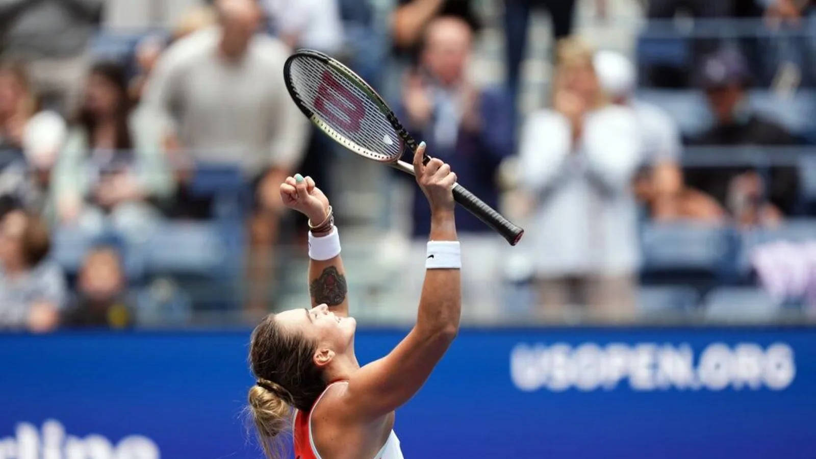 Aryna Sabalenka After Winning Match Wallpaper