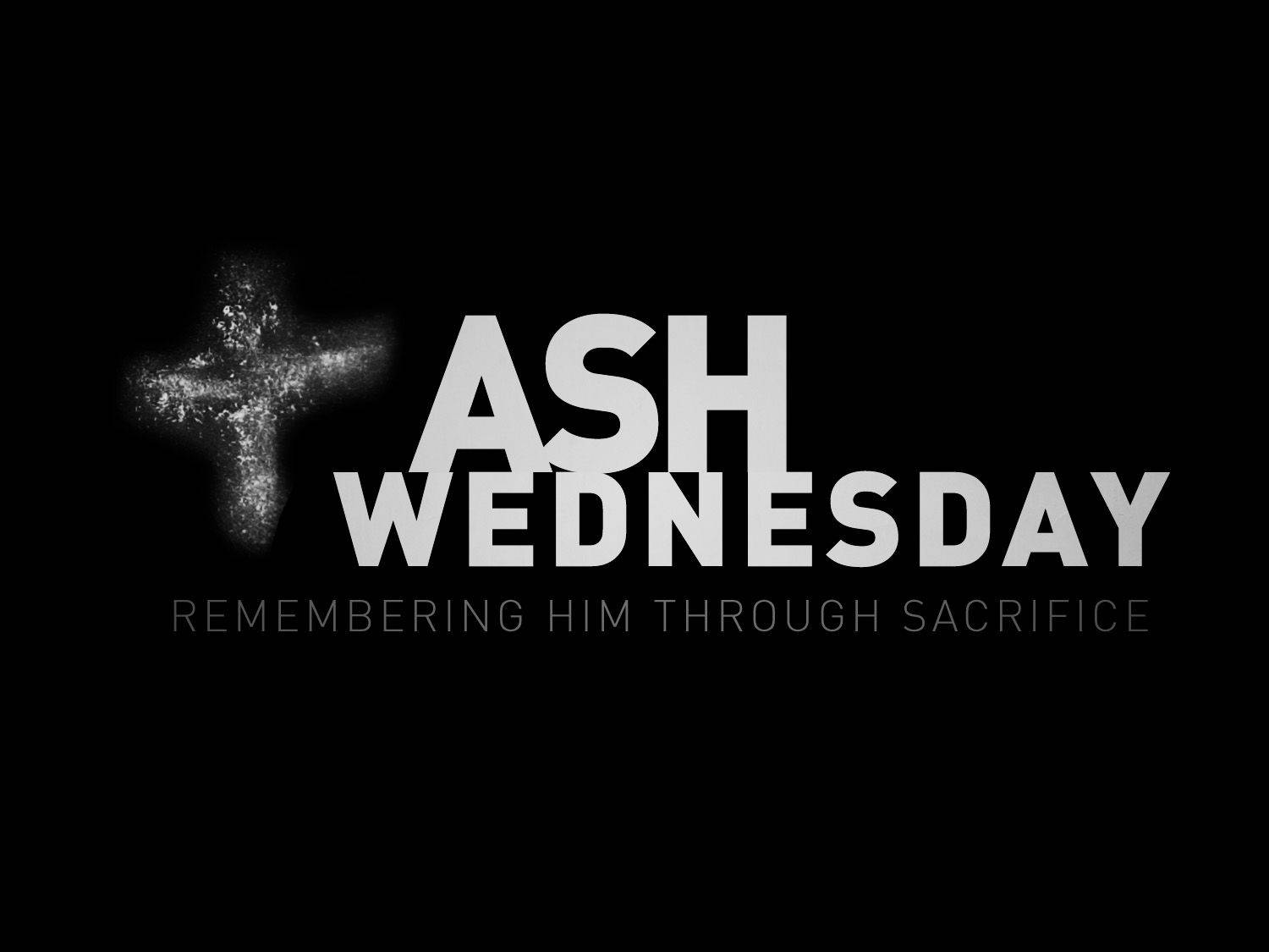 Ash Wednesday Black And White Text Art Wallpaper