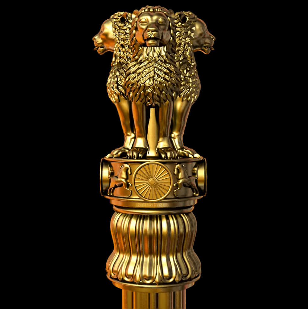 Ashoka Pillar Golden Ancient Column Wallpaper