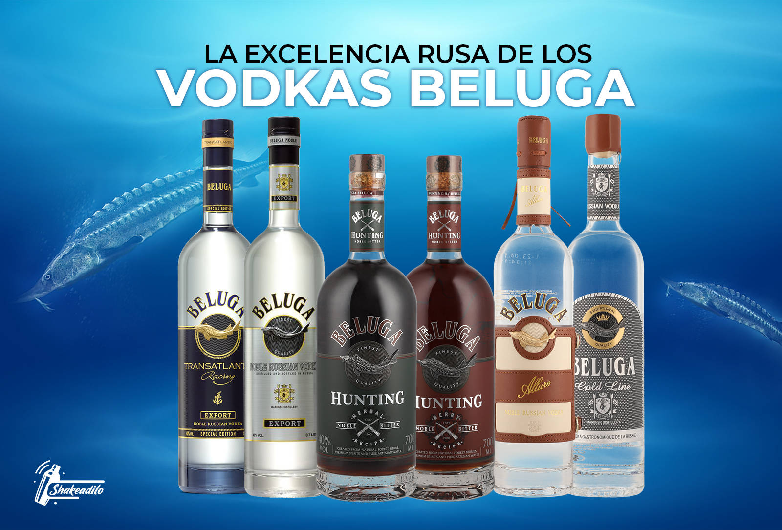 Assorted Beluga Vodka Flavors Wallpaper