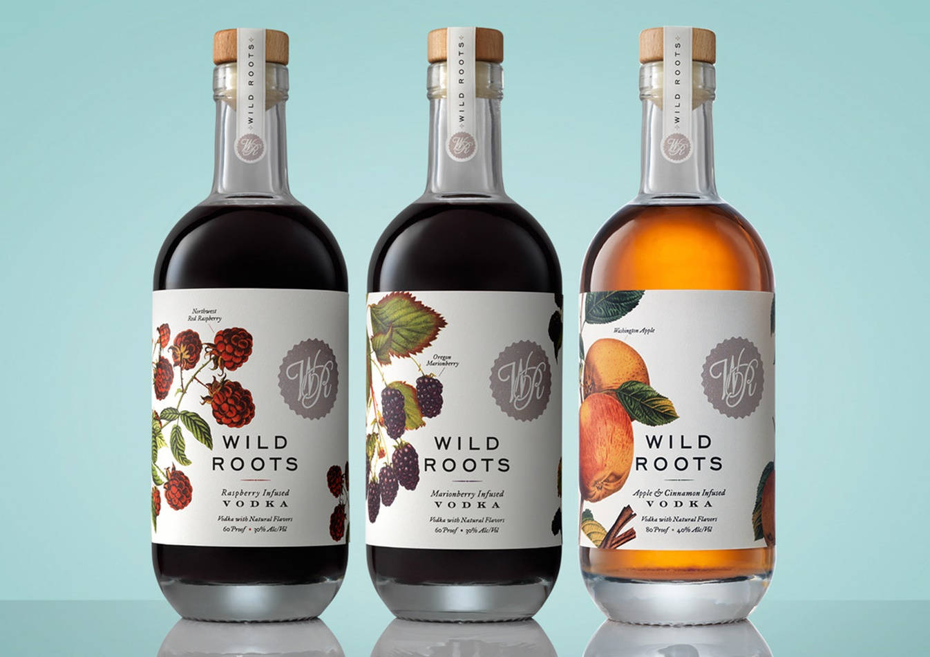 Assorted Flavors Of Wild Roots Vodka Wallpaper