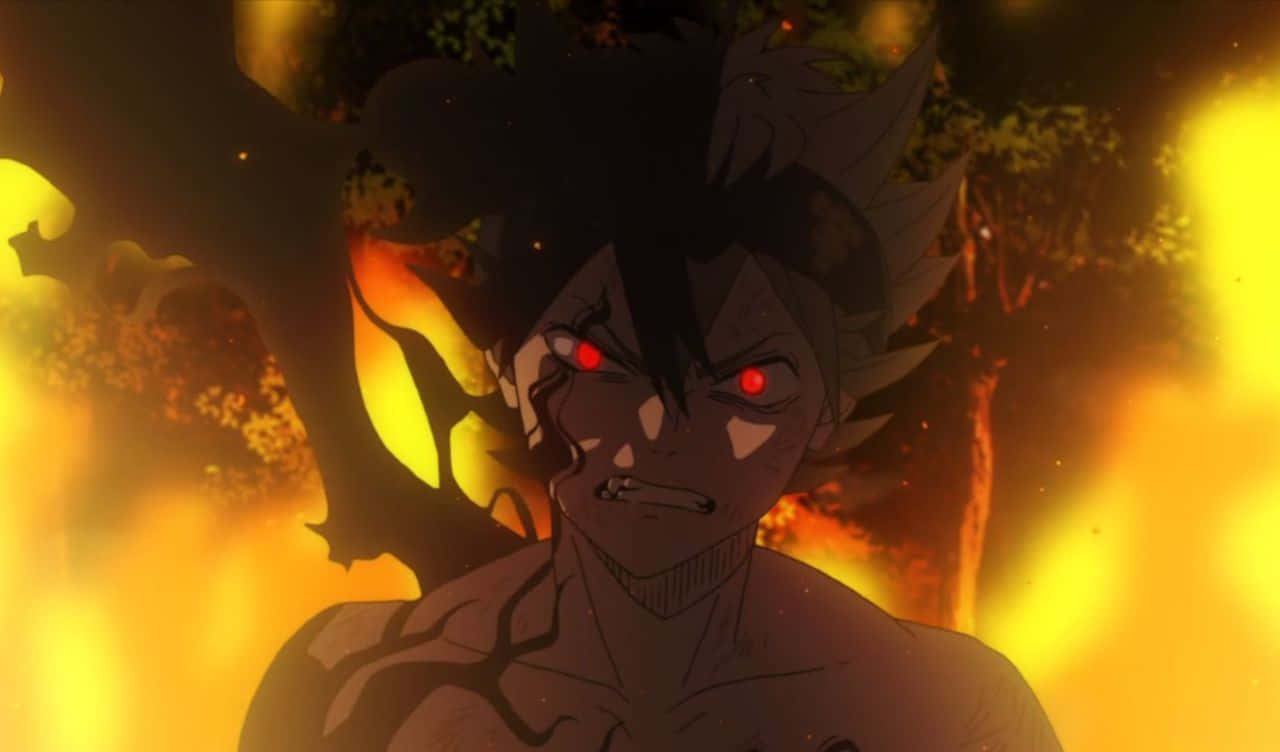 Asta Black Clover 4k Angry Demon Form Fire Wallpaper