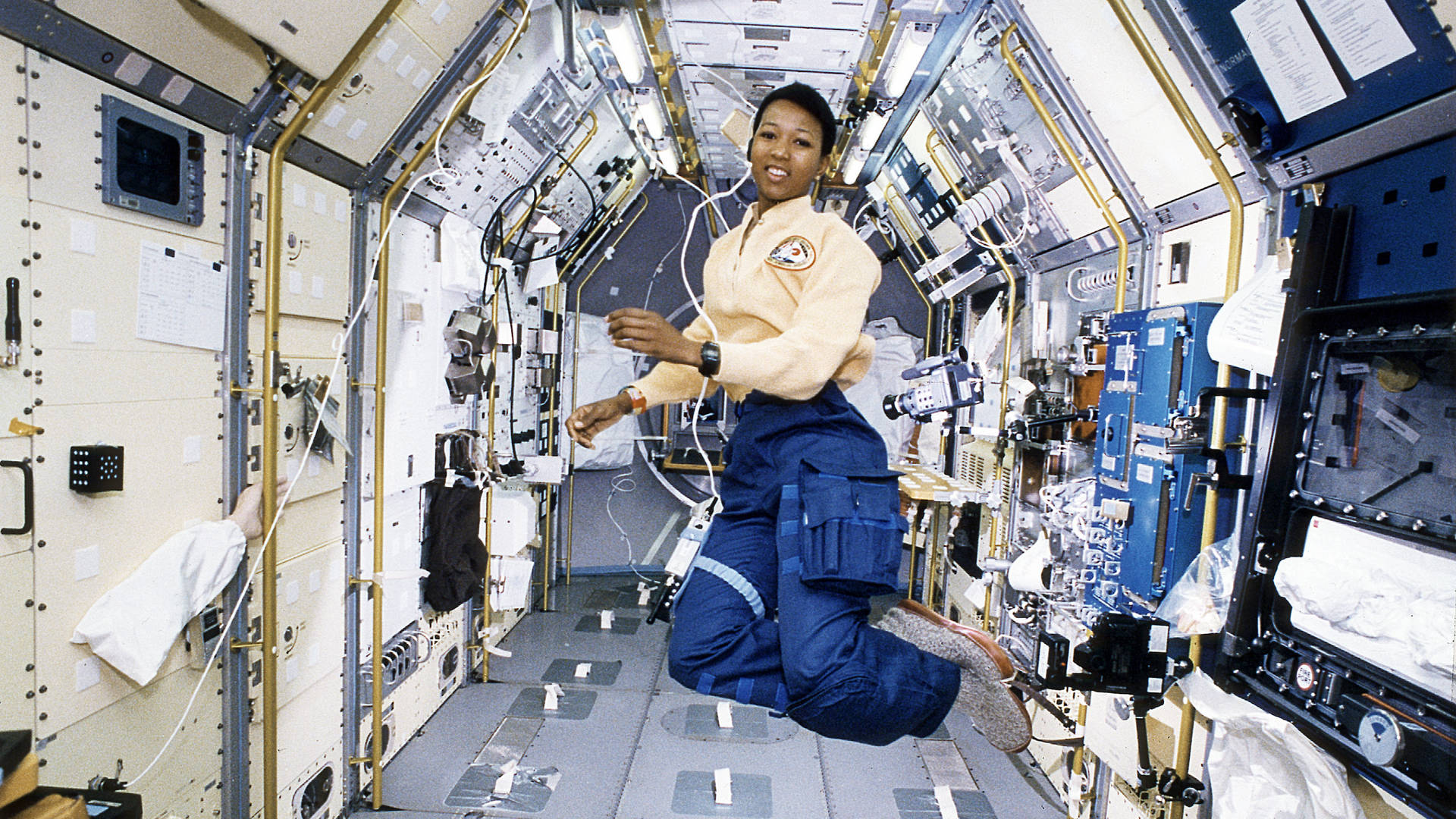 Astronaut Mae Jemison In Space Wallpaper