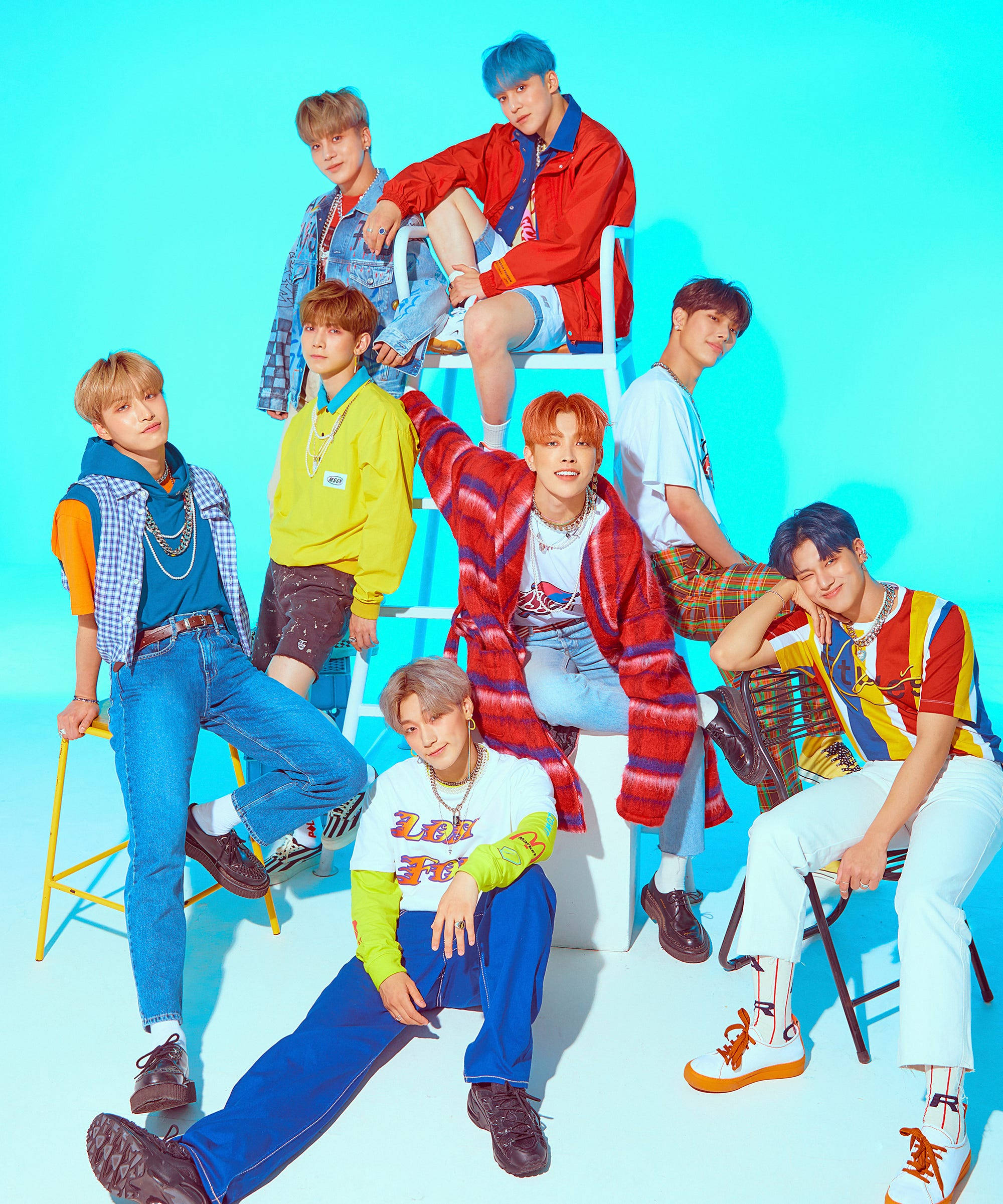 Ateez Bright And Colorful Wallpaper