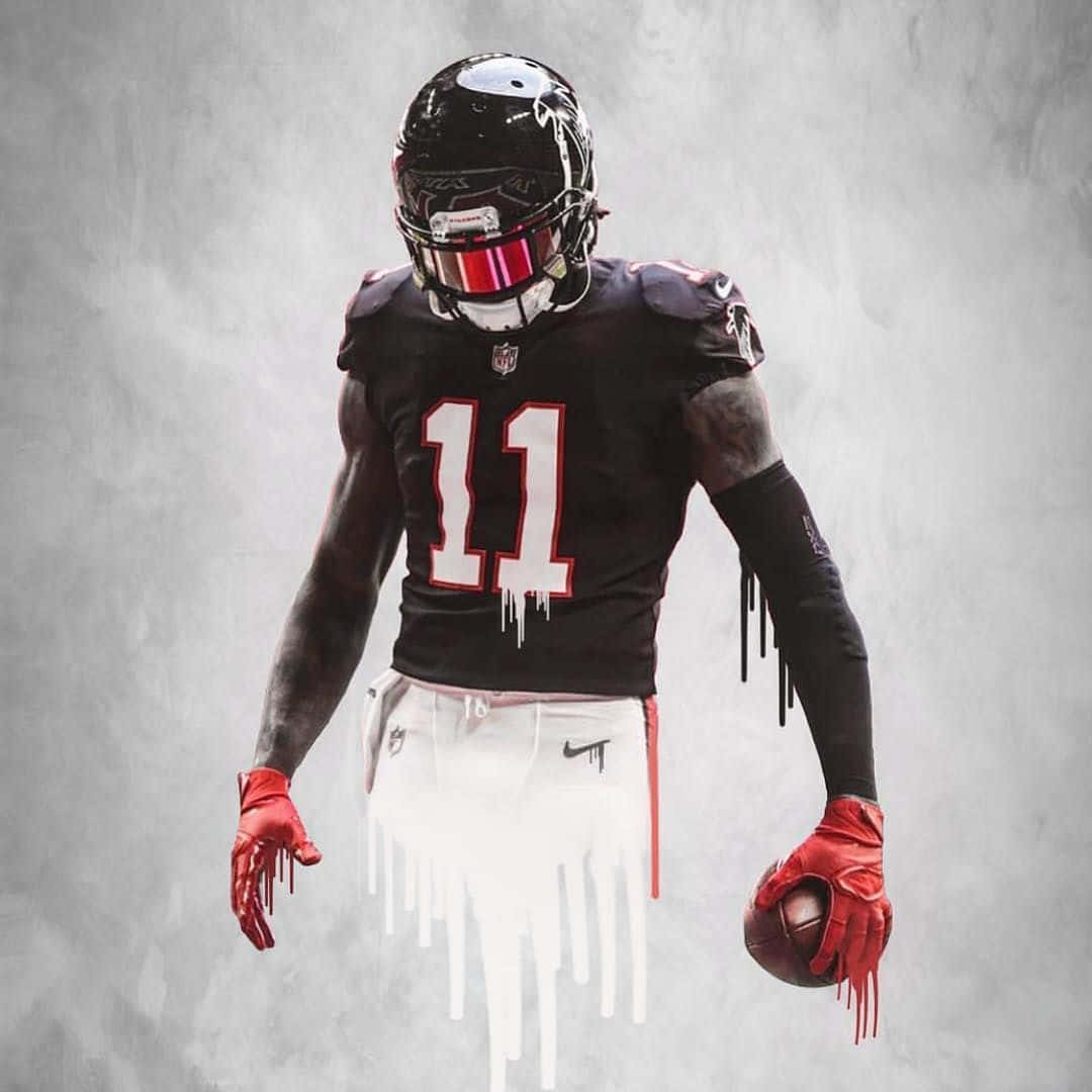 Atlanta Falcons Wide Receiver Julio Jones During A Game Wallpaper