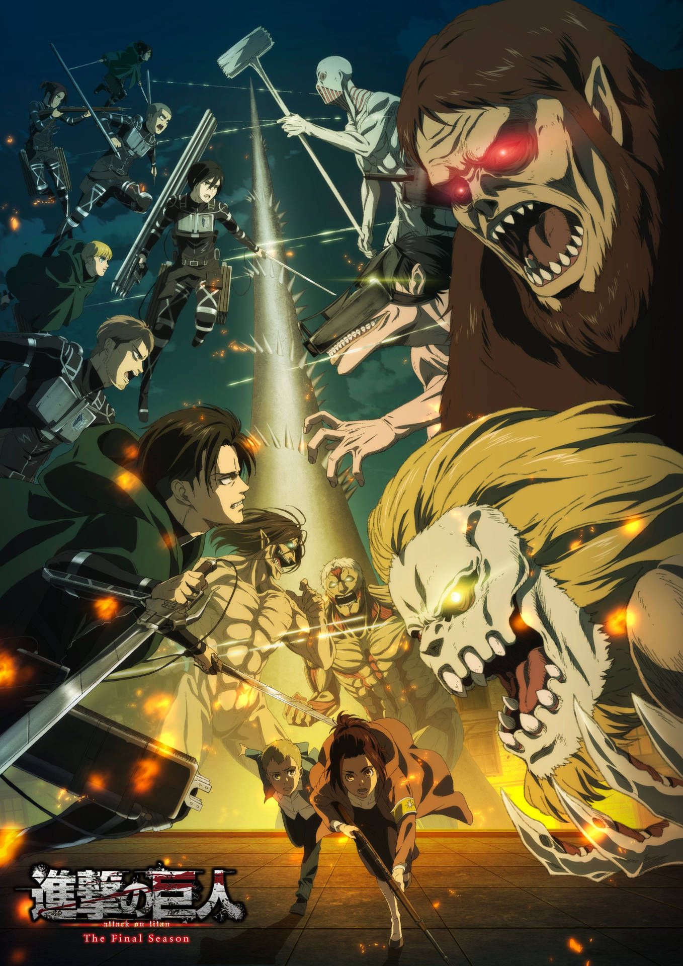 Attack On Titan Season 4 Cast Versus Titans Wallpaper WallpapersOK