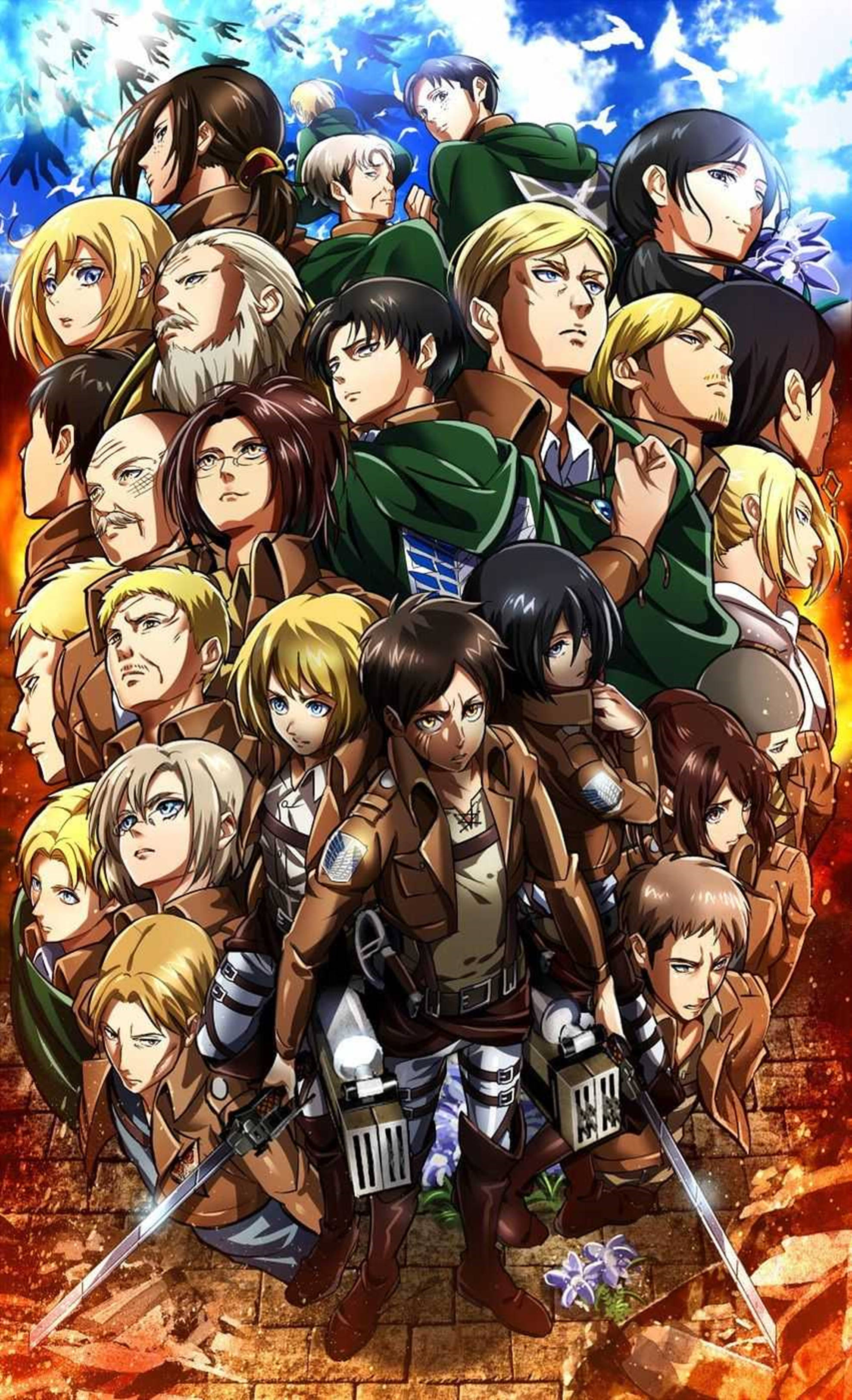 Attack On Titans 4k Main Casts Wallpaper