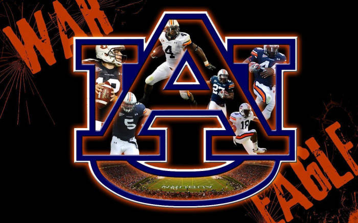 Auburn Football Logo With War And Eagle Wallpaper