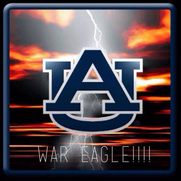 Auburn Football Red Sky With Lightning Wallpaper