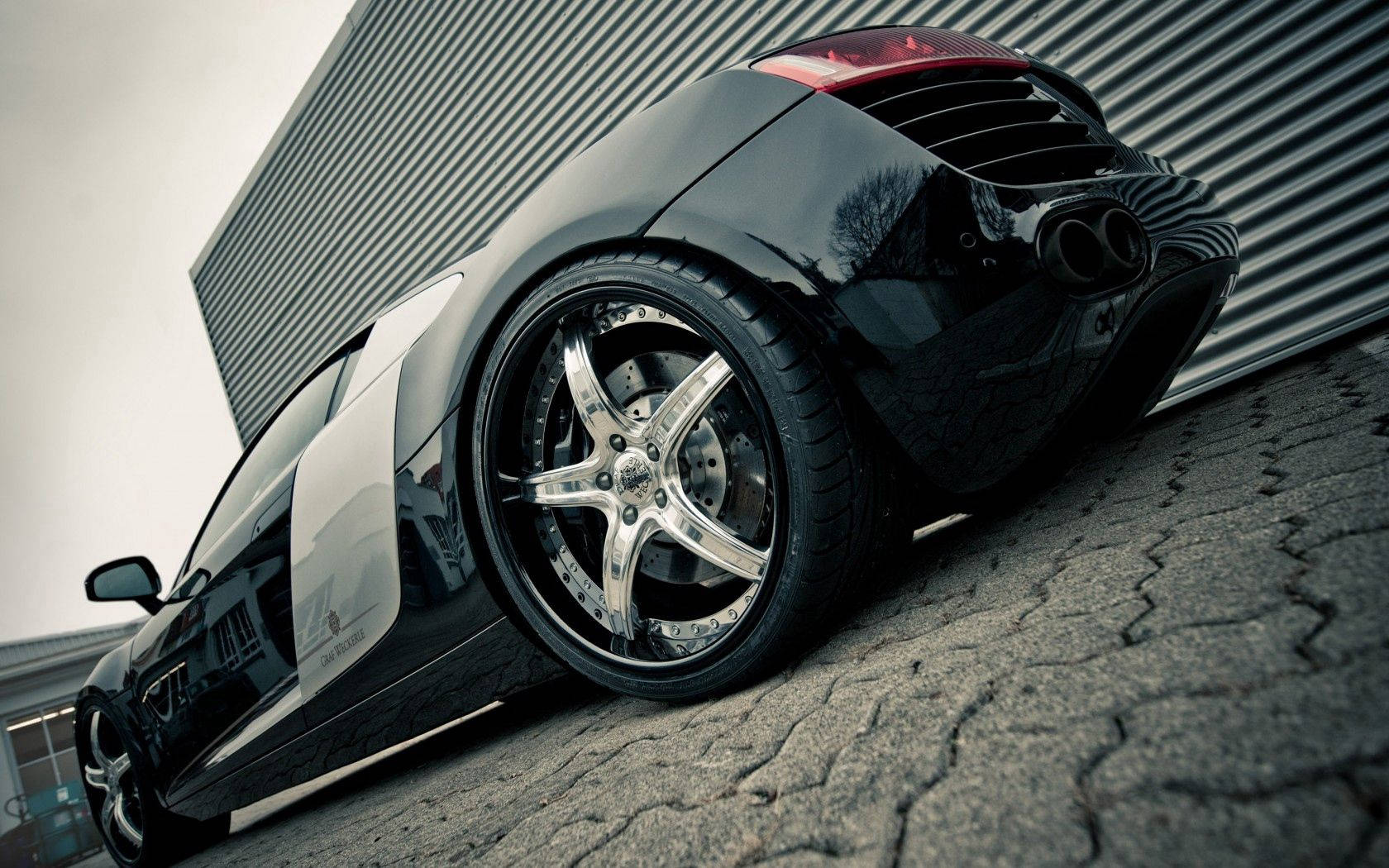 Audi R8 Black Tire Wallpaper