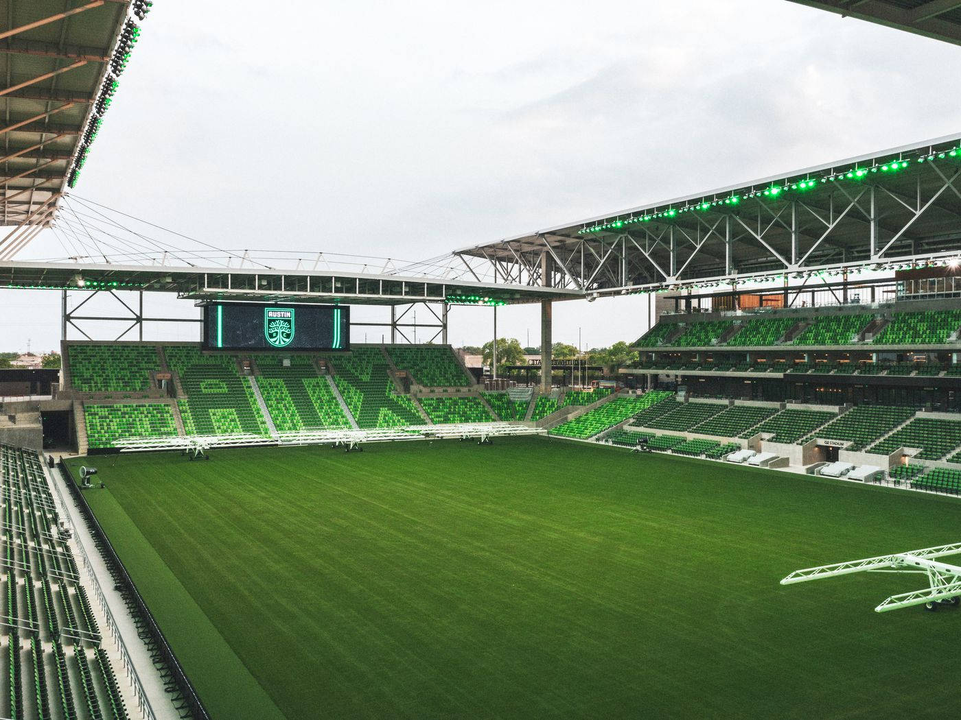 Austin Fc Q2 Stadium Green Game Wallpaper