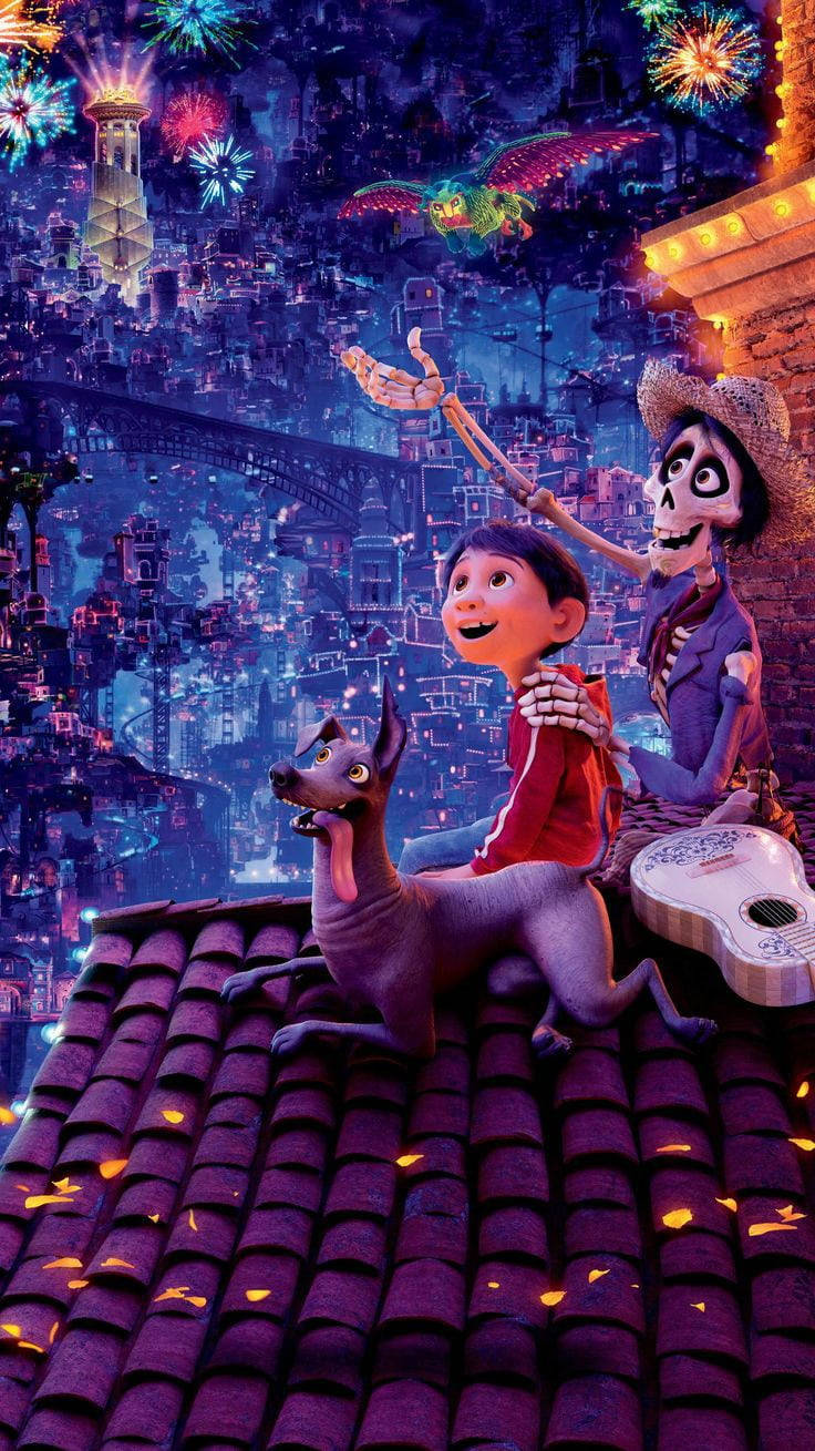 Authentic Mexican Man In Traditional Attire From Disney's Coco Film Wallpaper