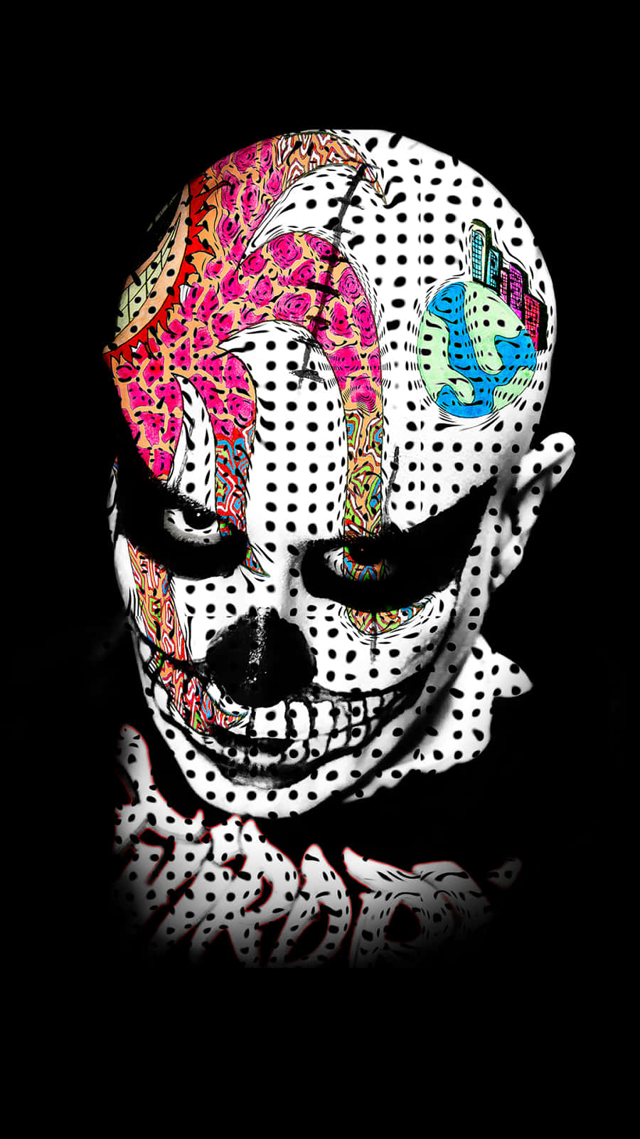 Awkward Skull X Clown Tattoo Idea Wallpaper