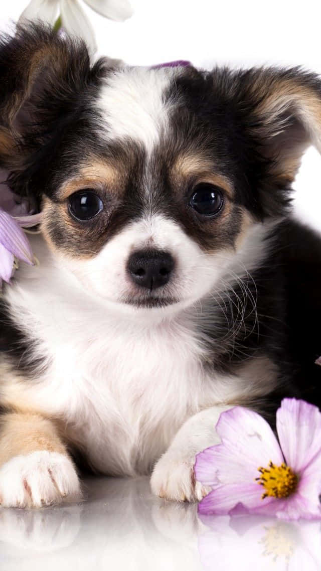 Baby Black & White Chihuahua Dog Wallpaper