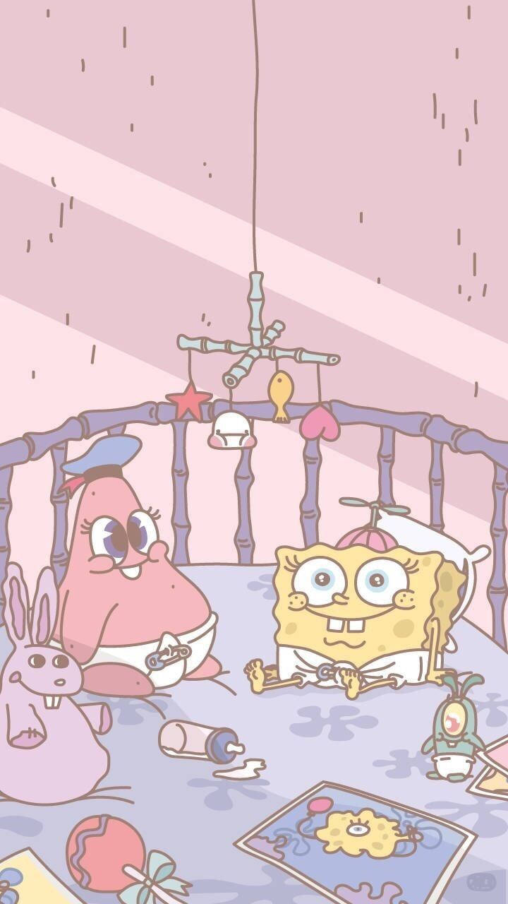 Baby Cute Spongebob And Patrick Wallpaper