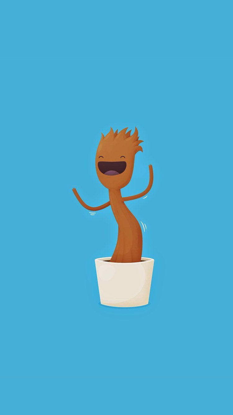 Baby Groot Smiling Wallpaper