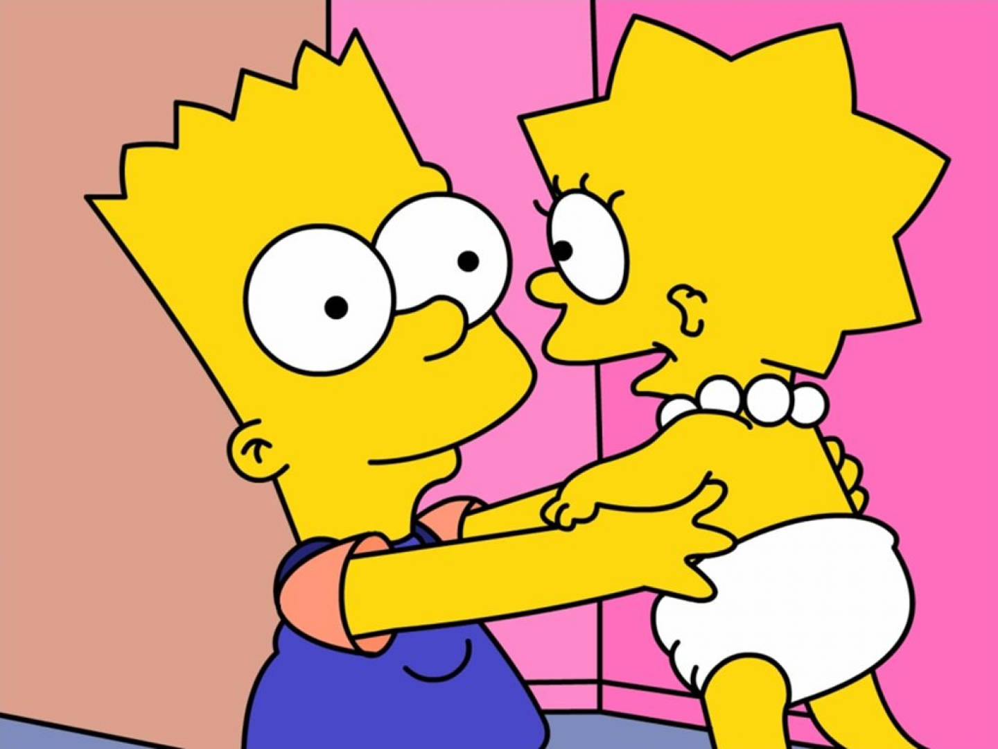 Baby Lisa And Bart Simpson Wallpaper