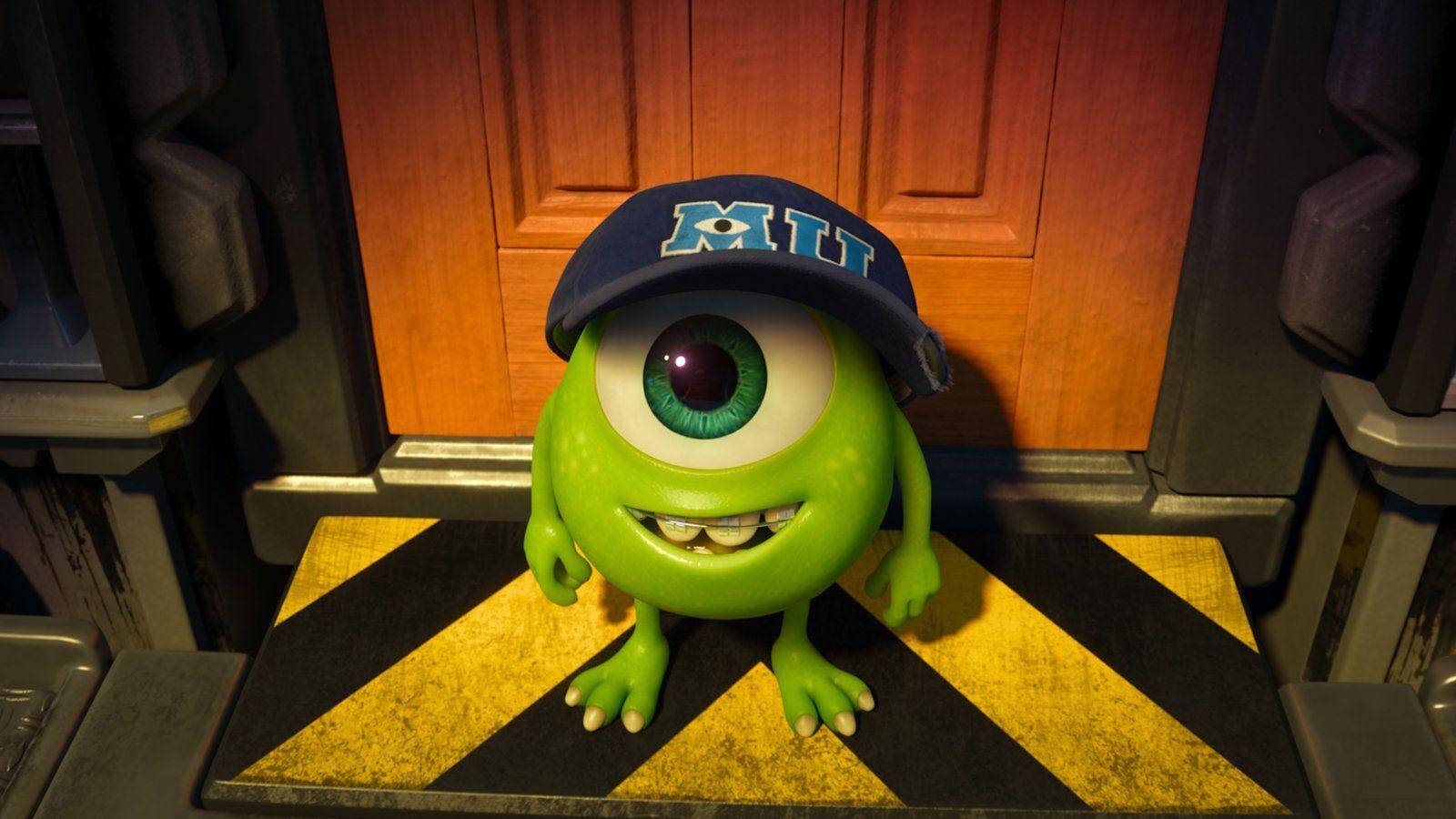 “baby Mike Wazowski Scaring Up Fun” Wallpaper