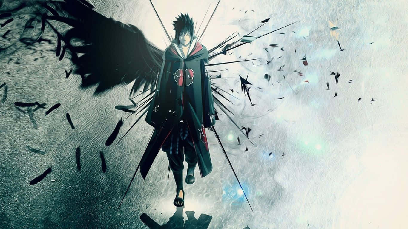 Badass Anime Sasuke Broken Wings Wallpaper