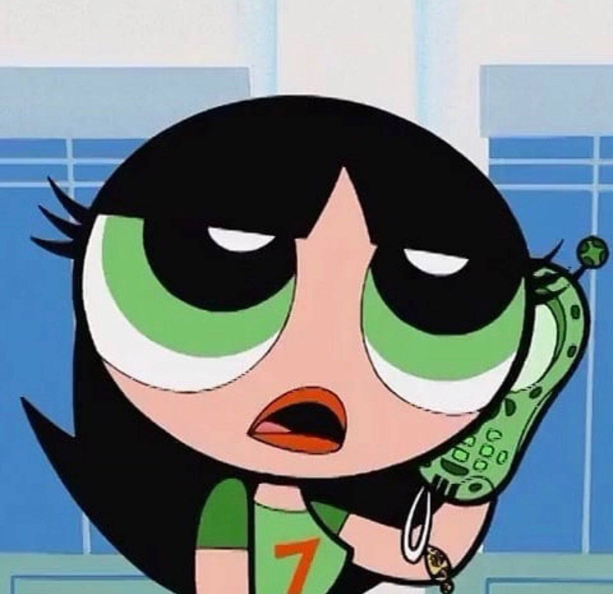 Baddie Cartoon Buttercup Rolling Her Eyes Wallpaper