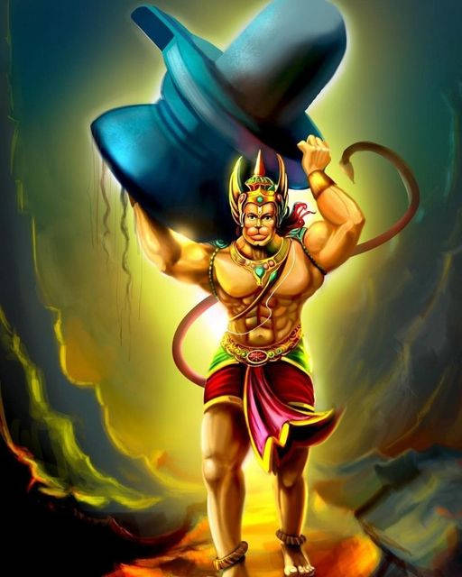 Bajrang Dal Hanuman Carrying Hd Wallpaper