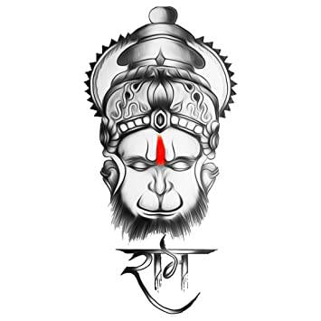 Bajrang Dal Pencil Art Representation Of Lord Hanuman In Hd Wallpaper