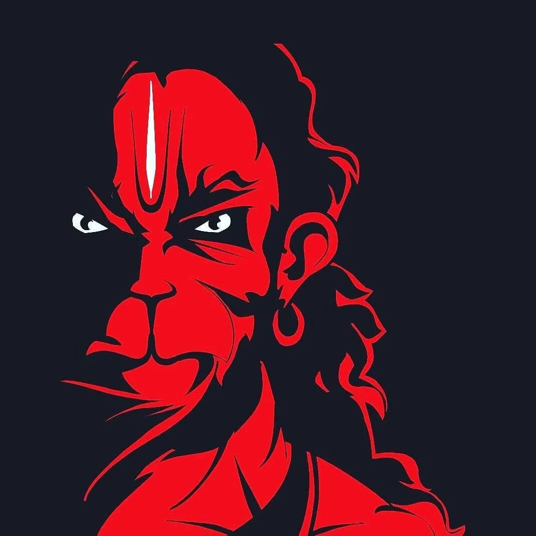 Bajrang Dal's Hanuman Minimalist Hd Wallpaper