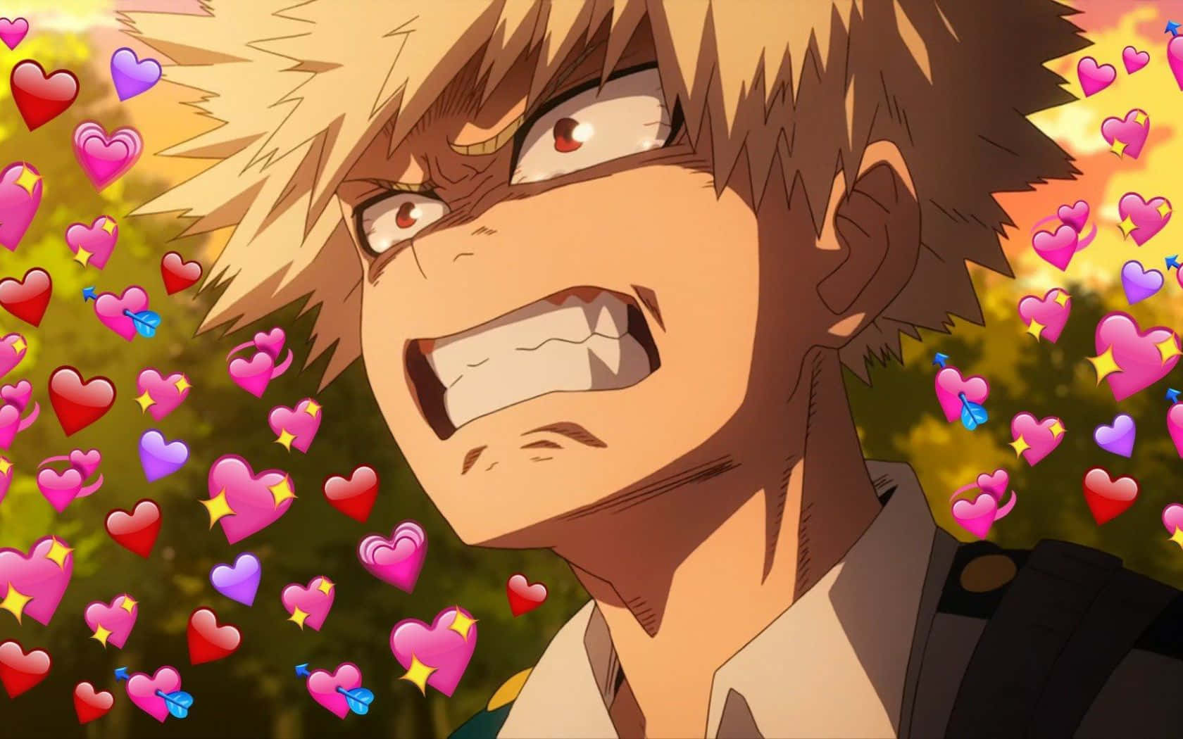 Bakugou Aesthetic Clenching Teeth Wallpaper