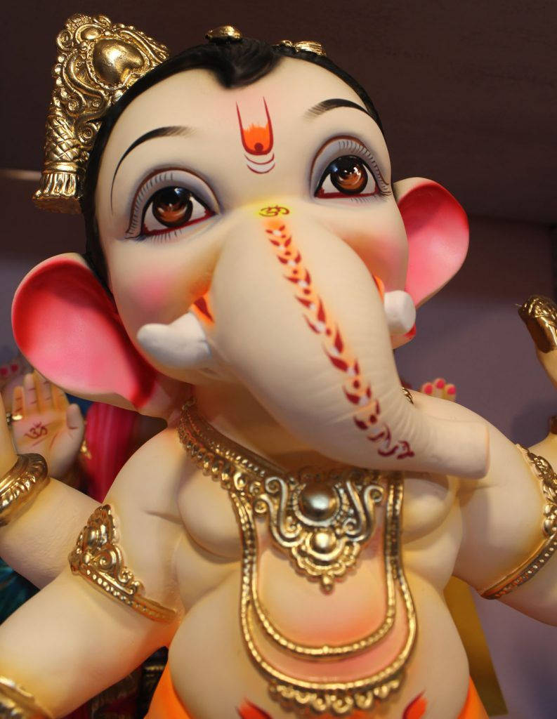 Bal Ganesh Elephant Trunk Wallpaper