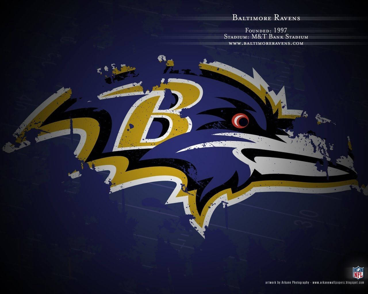 Baltimore Ravens Nfl Logo Abstract Art Wallpaper