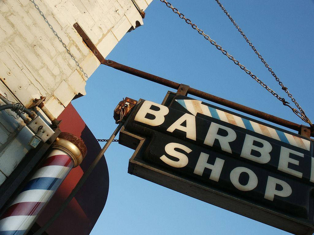 Barber Pole Street Sign Wallpaper